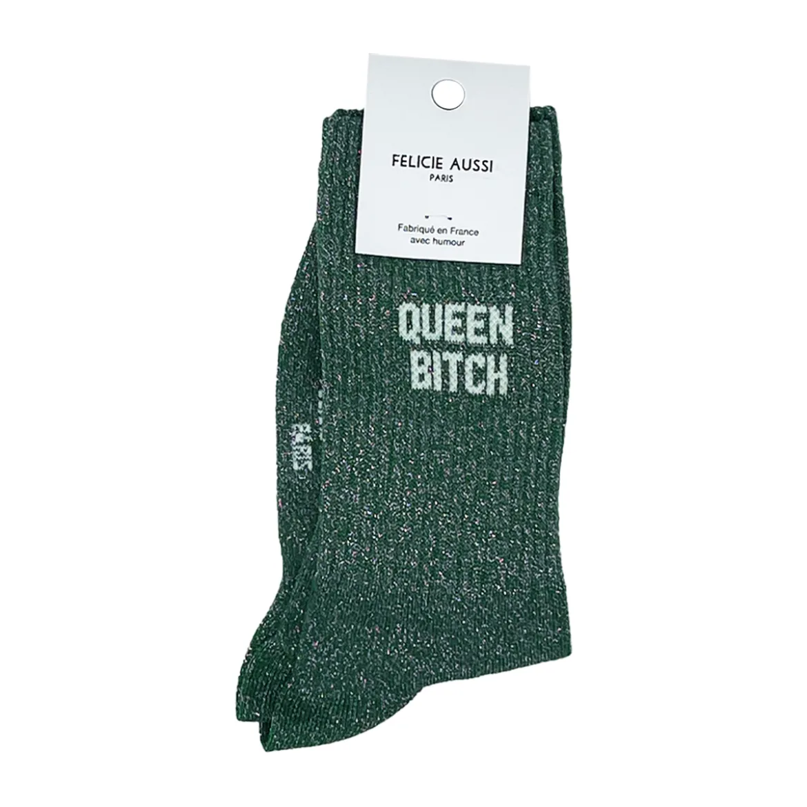 Chaussettes Queen Bitch Paillettes 36/40 - Aventurine