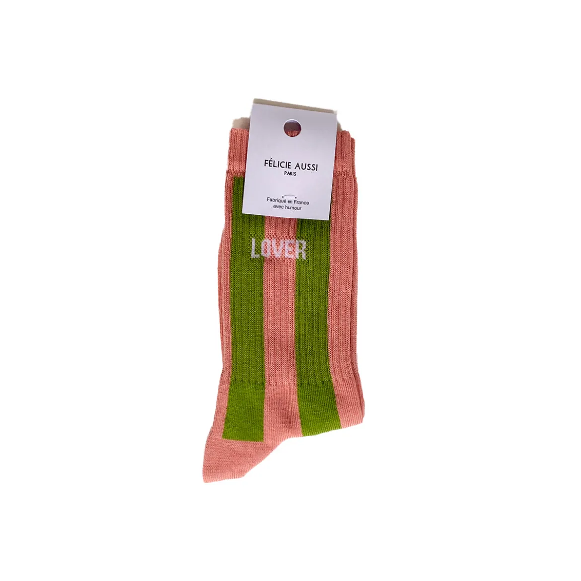 Chaussettes Rayures Lover Bi-Gout 36/40 - Rose Bambou