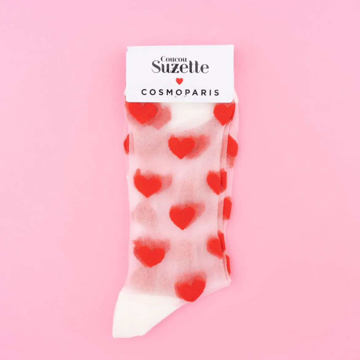 Chaussettes Transparentes Coeur