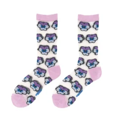 Chaussettes Transparentes - Pensée Mauve
