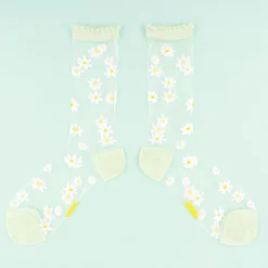 Chaussettes Transparentes 35/40 - Pâquerettes