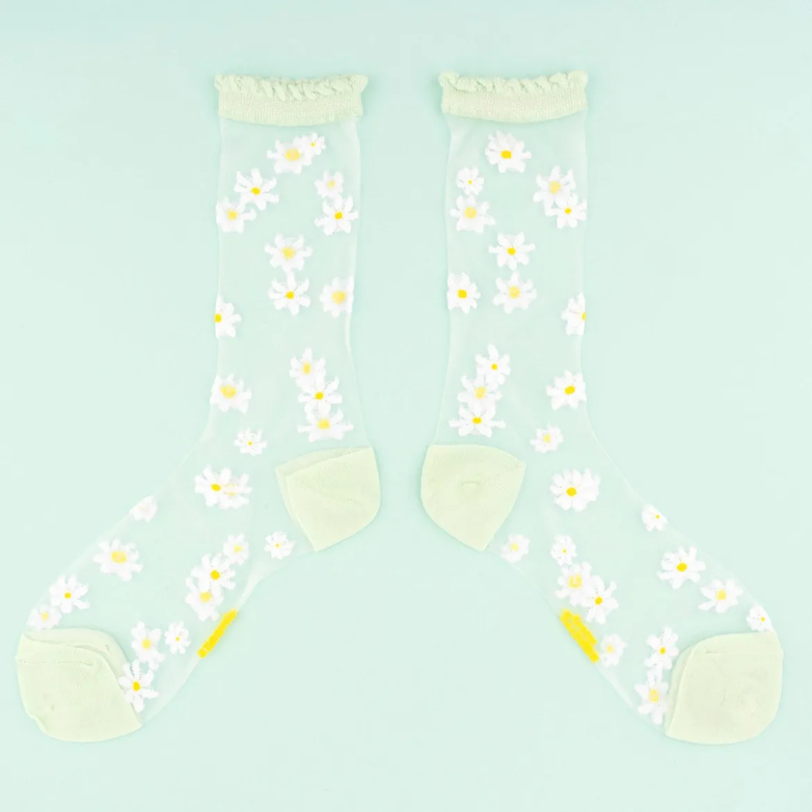 Chaussettes Transparentes 35/40 - Pâquerettes