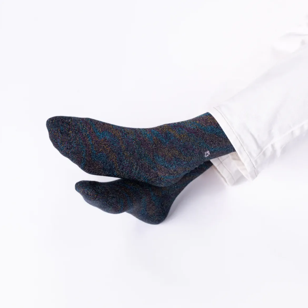 Chaussettes Unies Pailletées - Noir Multicolore