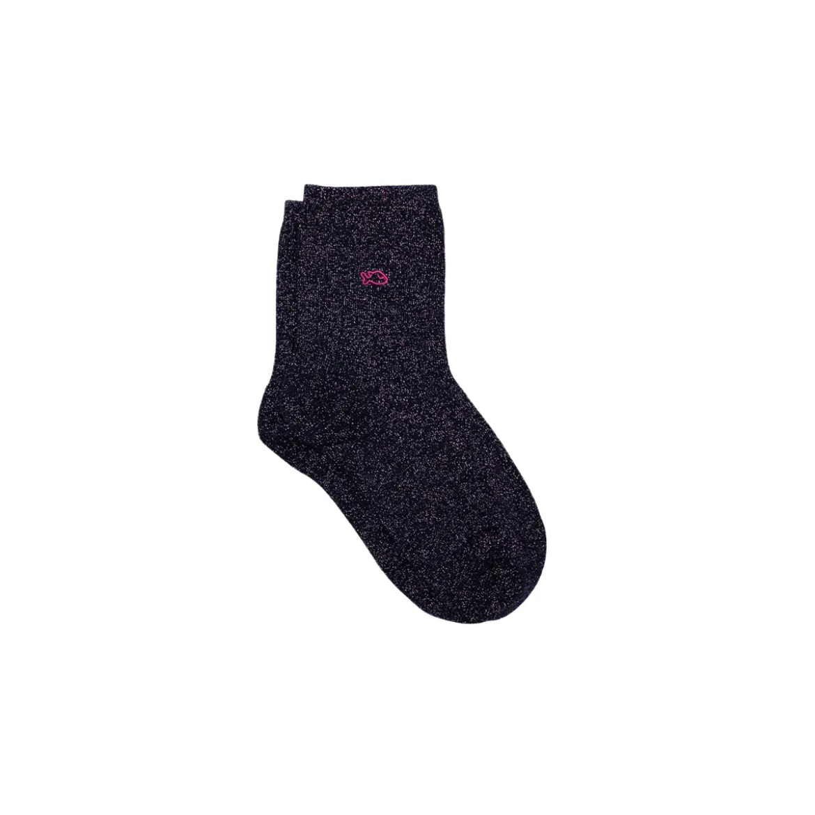 Chaussettes Unies Pailletées - Marine
