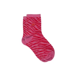 Chaussettes Zèbre - Rose & Rouge