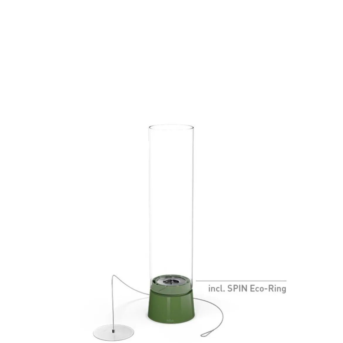 Cheminée / Feu de table Spin Air 900 - Ø 10.6 x 40.5 cm - Émail Vert