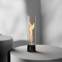 Cheminée / Feu de table Spin Air 900 - Ø 10.6 x 40.5 cm - Émail Noir