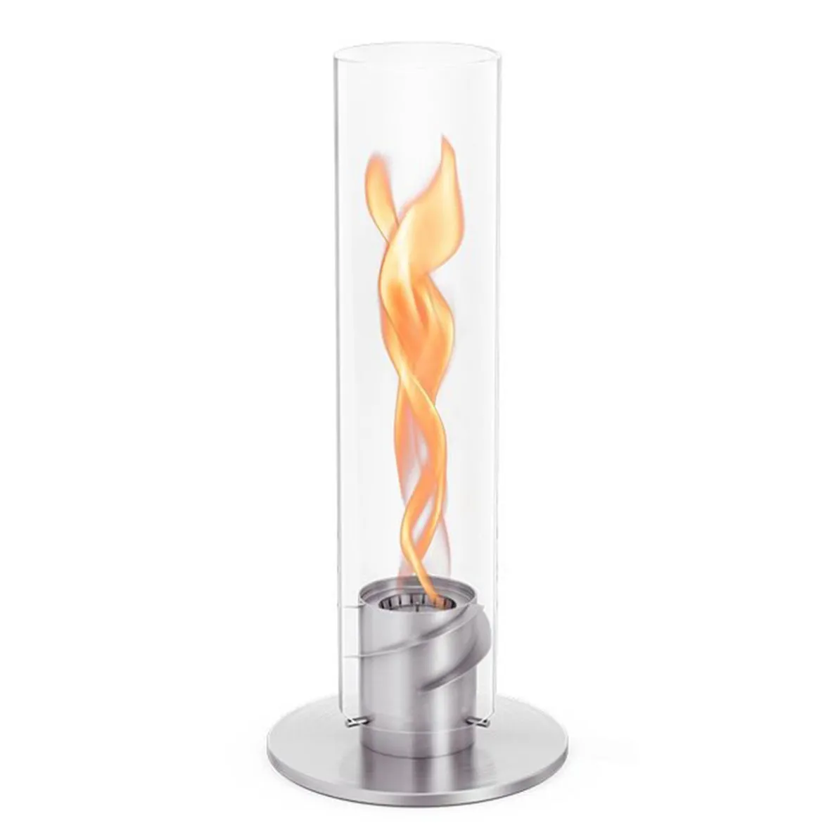 Cheminée / Feu de table Spin 900 - Ø 19 x 40.5 cm - Argent