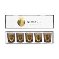 Coffret de 5 bougies Céleste