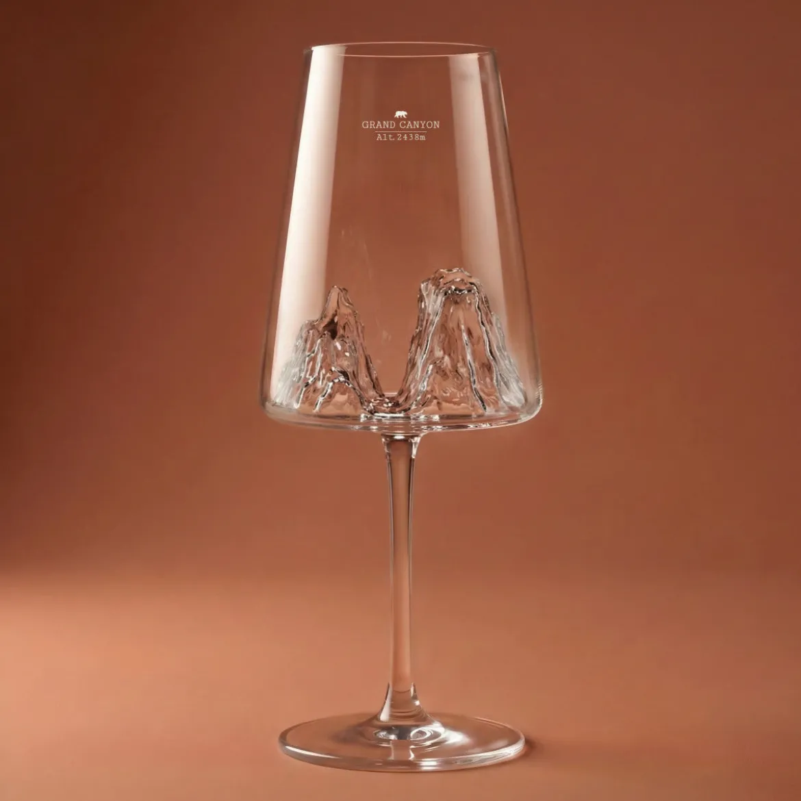Coffret Verre à vin topographic Grand Canyon