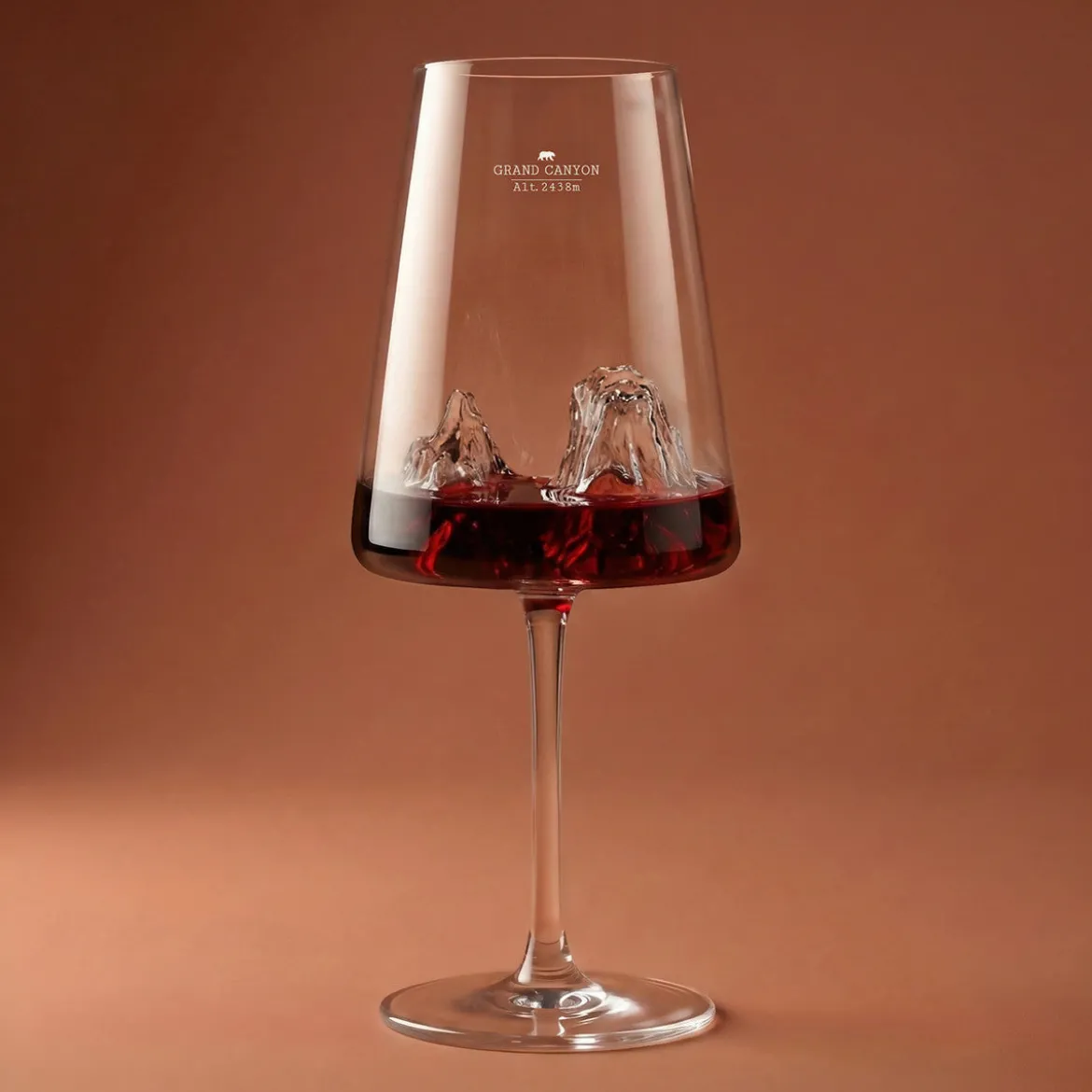 Coffret Verre à vin topographic Grand Canyon
