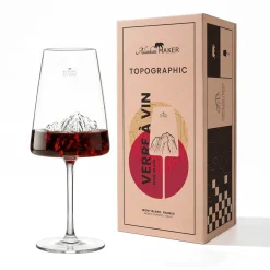 Coffret Verre à vin topographic Mont Blanc