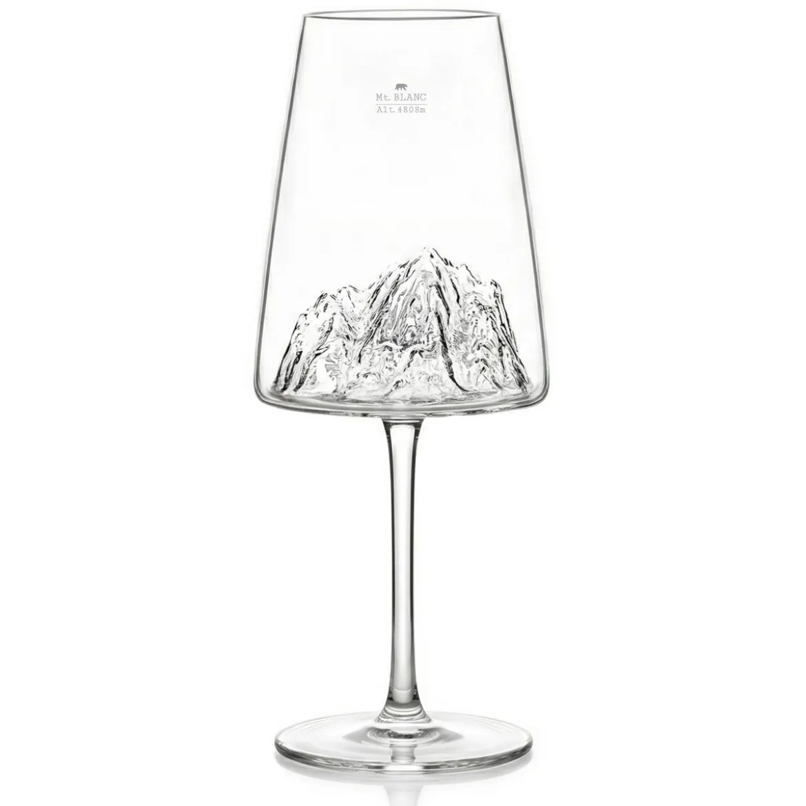 Coffret Verre à vin topographic Mont Blanc