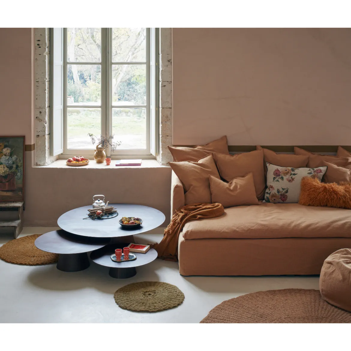 Coussin Basic Tibet - Ambre 25x50 cm