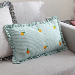 Coussin Les fruités brodé Oranges - 30 x 50 cm