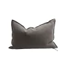Coussin Vice Versa - Black Line Lin Stone Washed - Crocodile