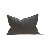 Coussin Vice Versa - Black Line Lin Stone Washed - Asphalte