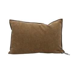 Coussin Vice Versa - Chenille Dimore - Havane 40x60 cm
