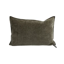 Coussin Vice Versa - Chenille Visconti - Kaki 40x60 cm