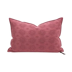 Coussin Vice Versa - Jacquard Stone Washed - Rose Thé