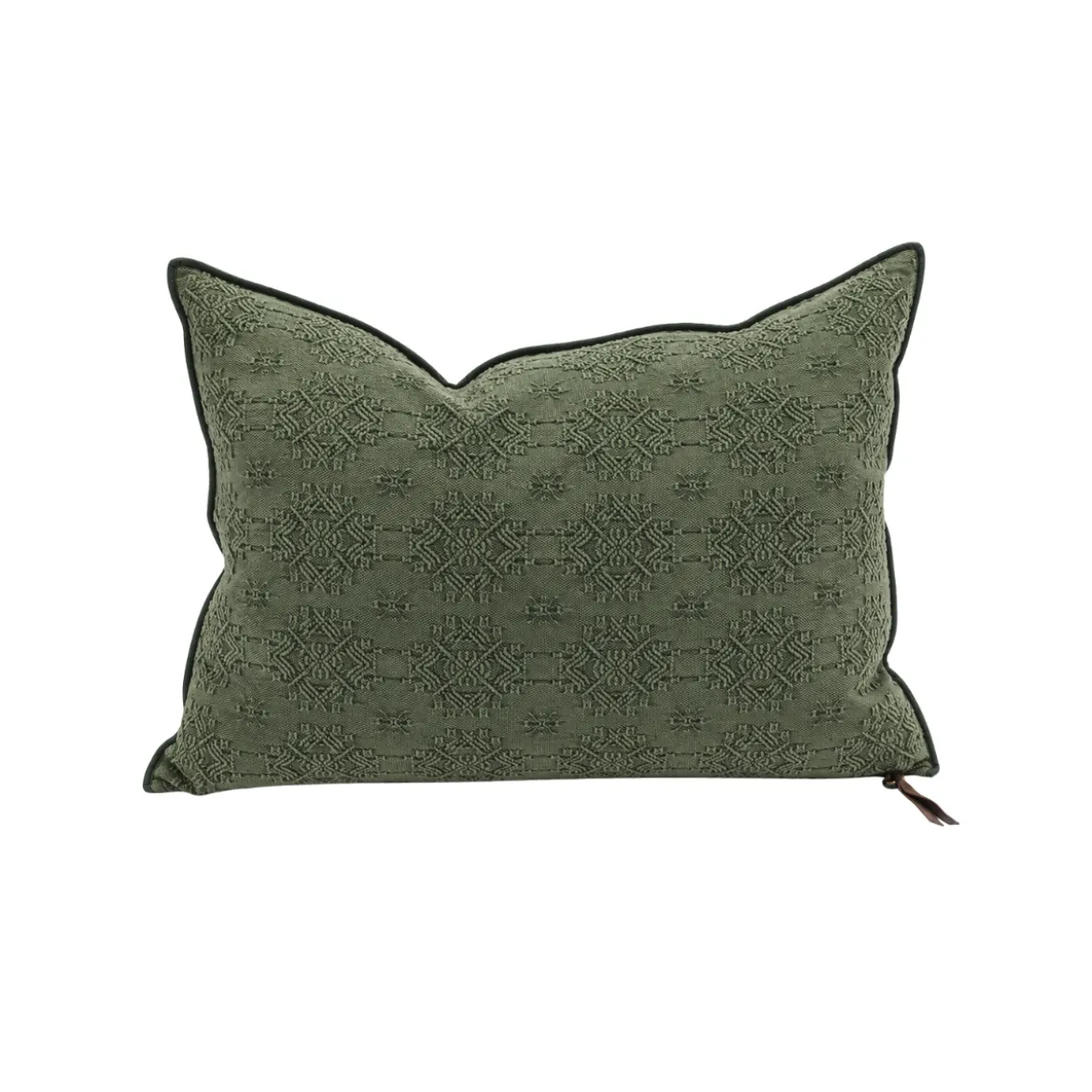 Coussin Vice Versa - Jacquard Stone Washed - Avocat