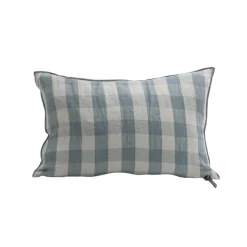 Coussin Vice Versa - Lin Lavé - Vichy Cottage Nuage