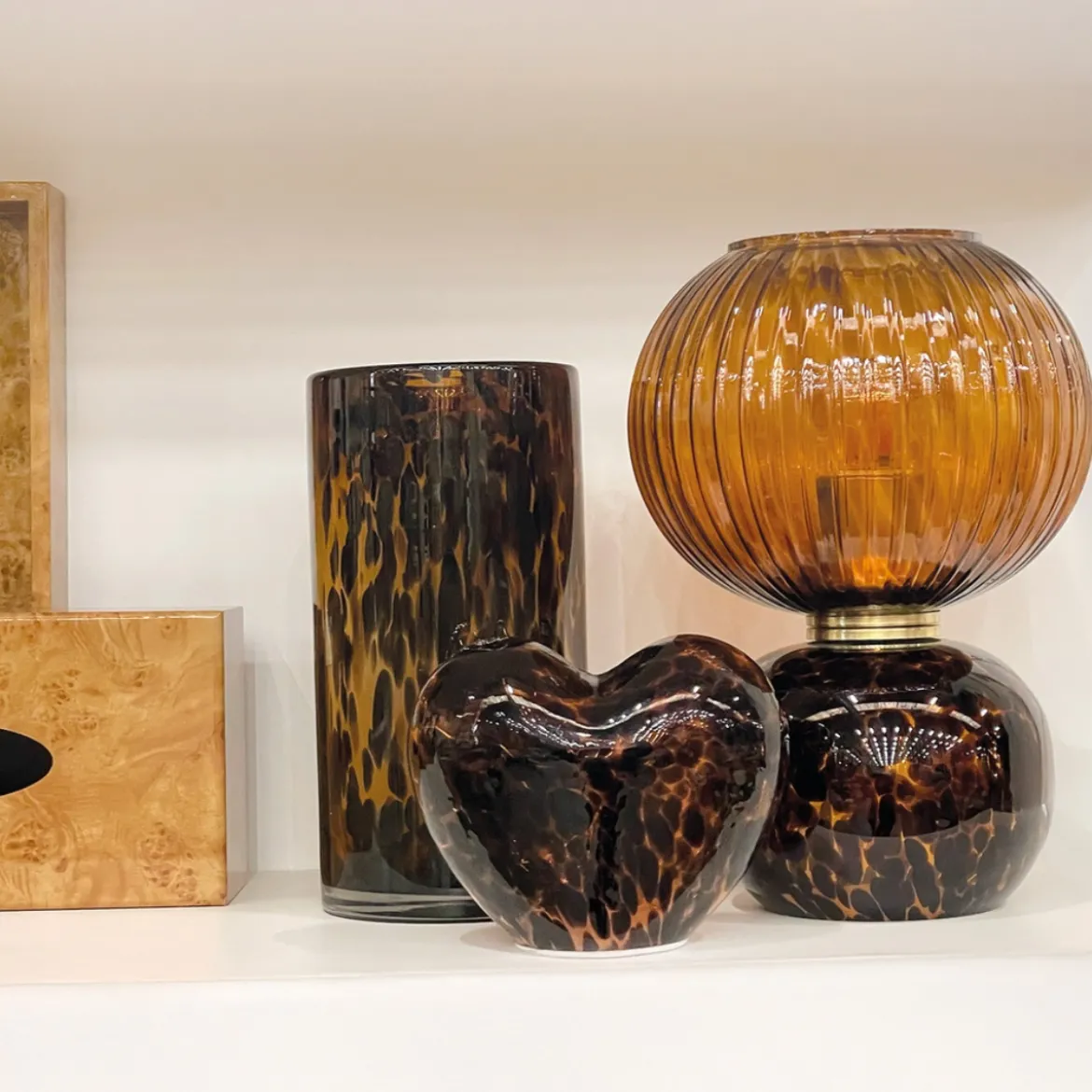 Déco LED cœur léopard à piles