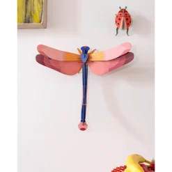 Décoration murale Libellule Rose - Pink Dragonfly