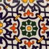 Dessous De Plat Rond en Céramique - Orange et Bleu