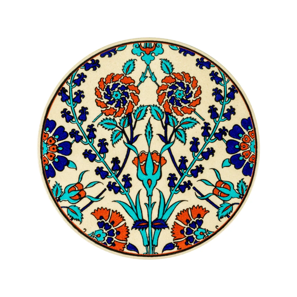 Dessous de Plat Rond en Céramique - Bleuet