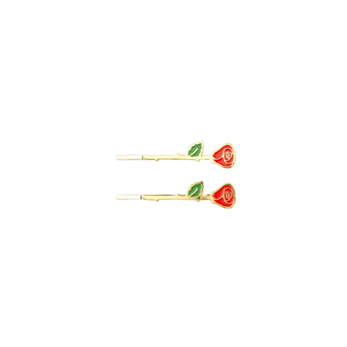 Duo Barrettes fines Roses