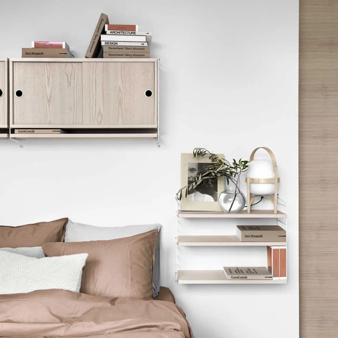 Etagère String Pocket - Frêne & Blanc
