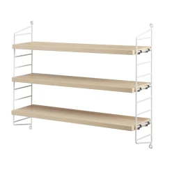 Etagère String Pocket - Frêne & Blanc