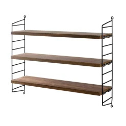 Etagère String Pocket - Noyer & Noir