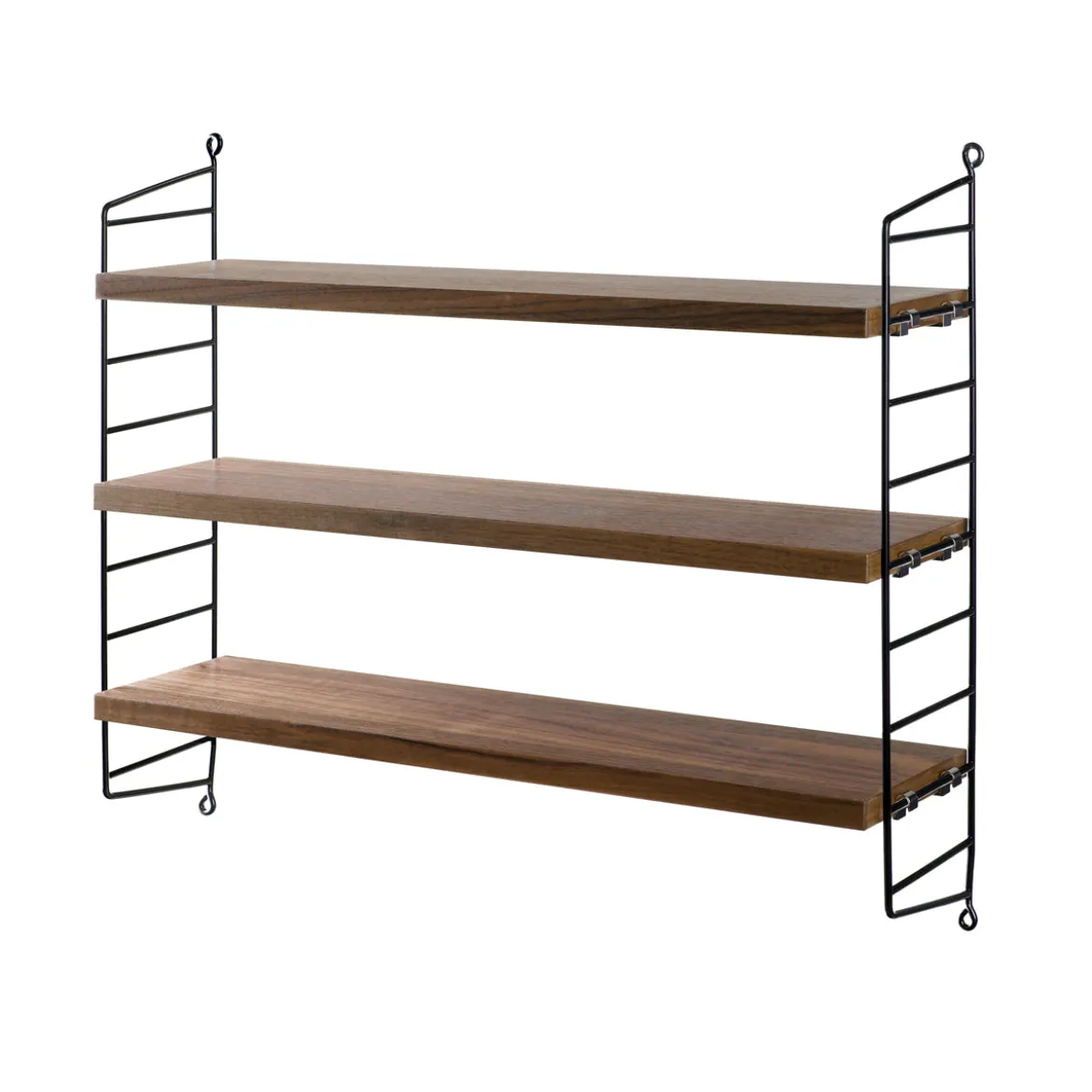 Etagère String Pocket - Noyer & Noir