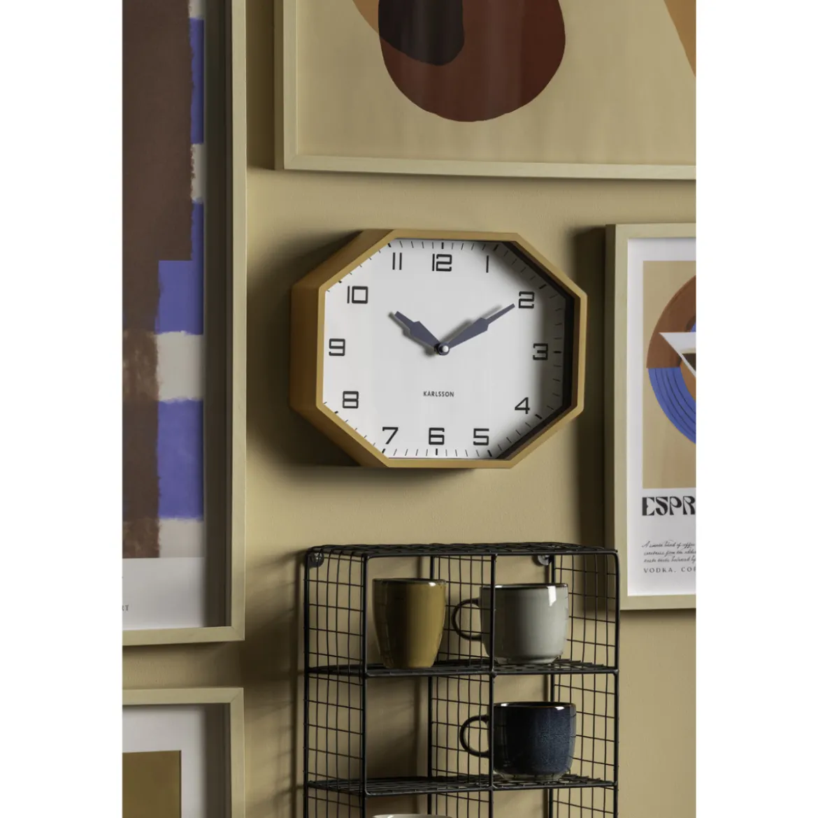 Horloge murale Modern Factory Octagon