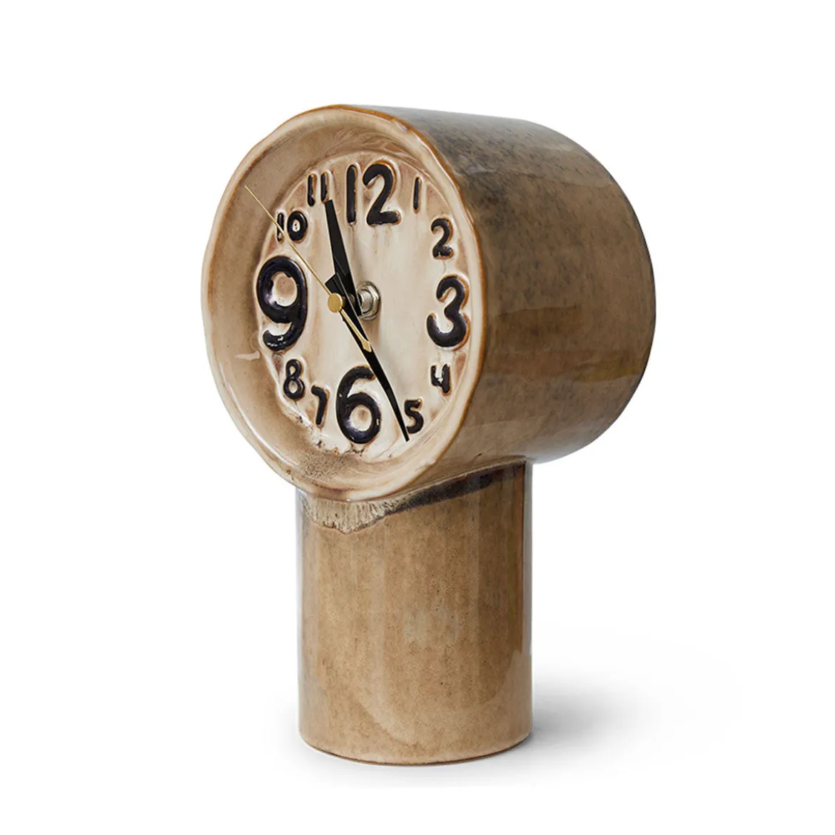 Horloge Rétro en céramique - h 23,5 cm - Crème