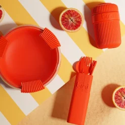 Kit de couverts réutilisables - Orange