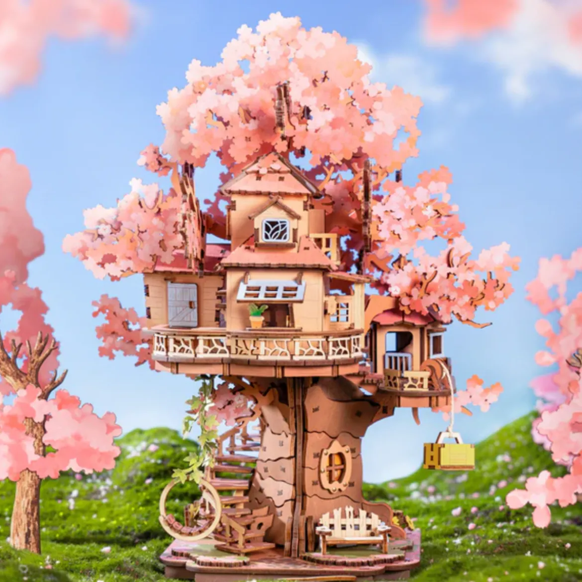 Kit Puzzle DIY Sakura Tree House