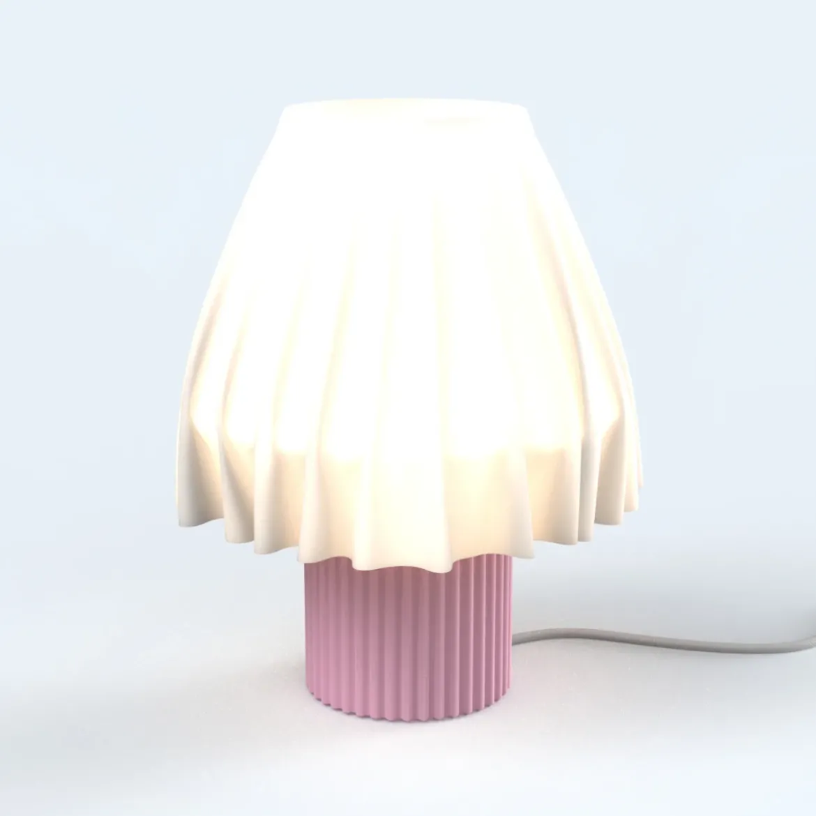 Lampe de Table - Volute Petal Rose