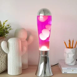 Lampe Lava Magma Argenté