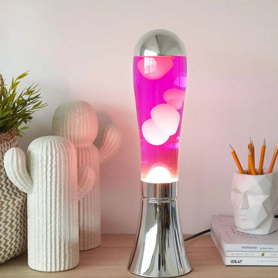 Lampe Lava Magma Argenté