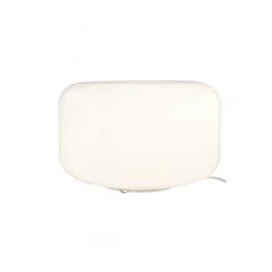 Lampe Livo Metal Chrome & Verre - Blanc