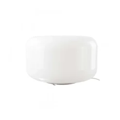 Lampe Livo Metal Chrome & Verre - Blanc