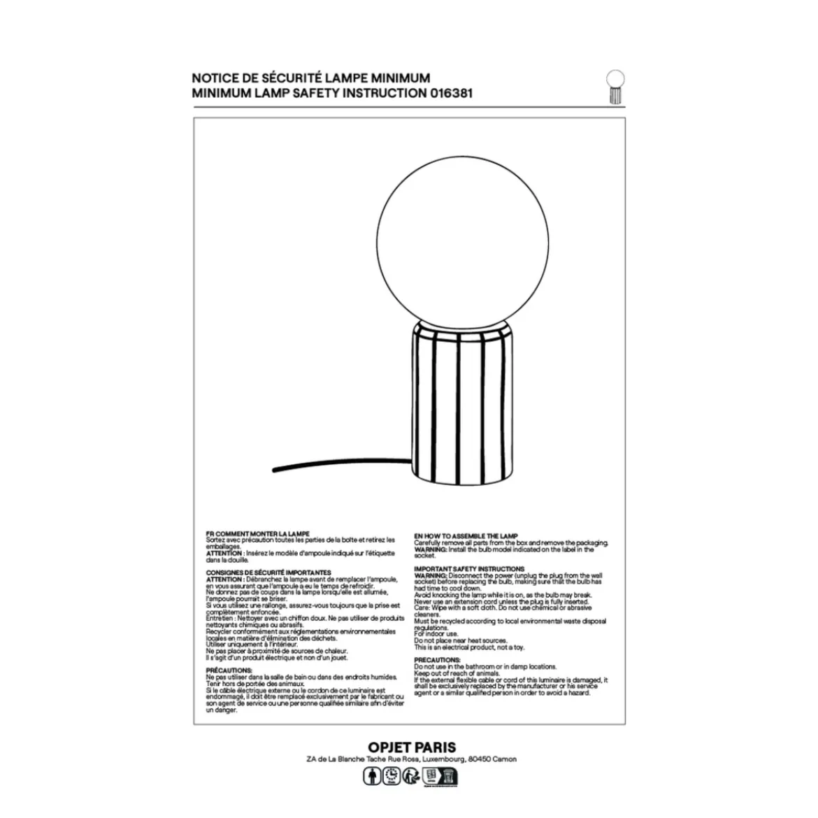 Lampe minimum