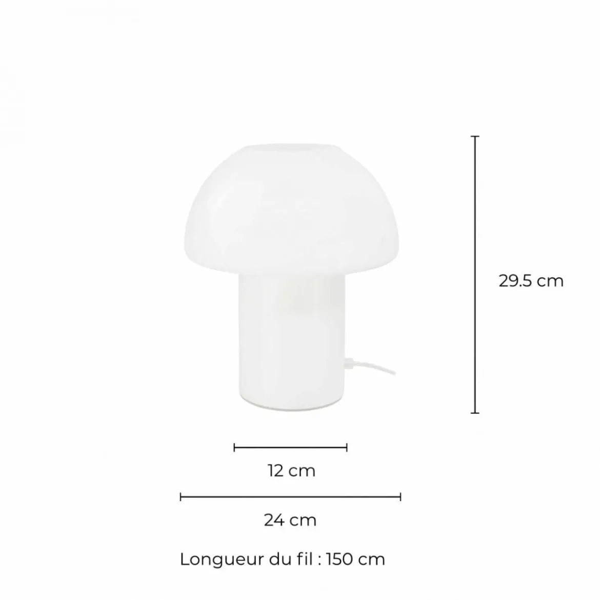 Lampe Missa - Verre Blanc