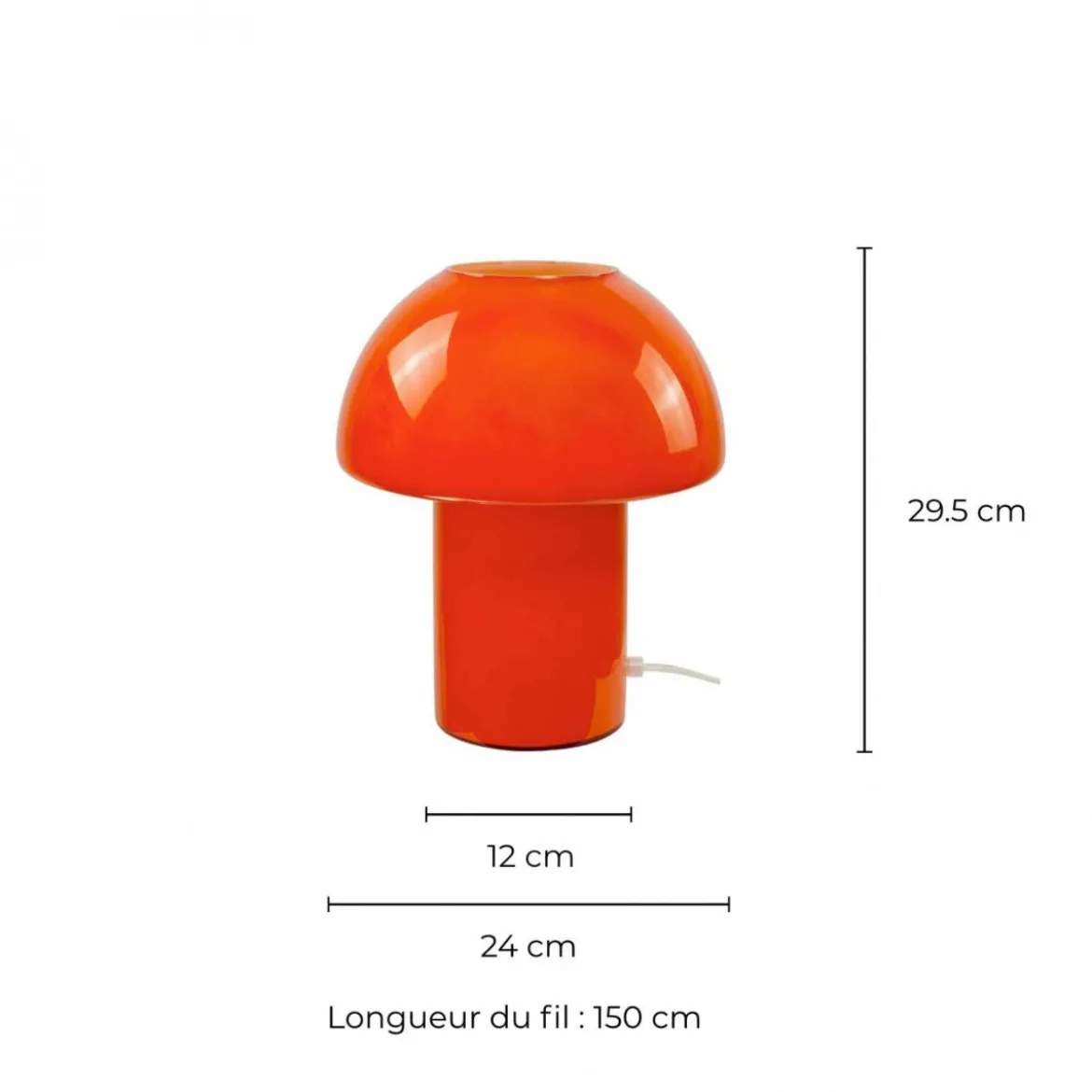 Lampe Missa - Verre Orange