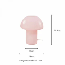 Lampe Missa - Verre Rose