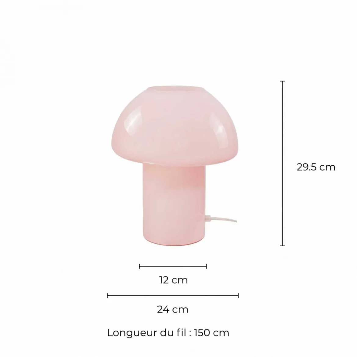 Lampe Missa - Verre Rose