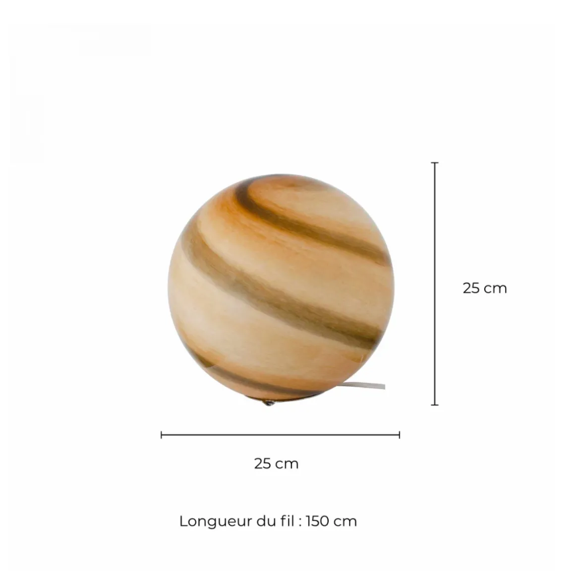 Lampe à poser en verre soufflé - Astrolis Beige